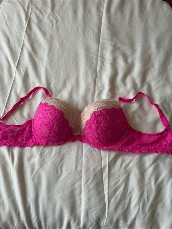 Victoria's Secret Other - Victoria's Secret Hot Pink and Blush Lace Push-Up Bra